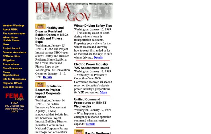 Recreated Home page
