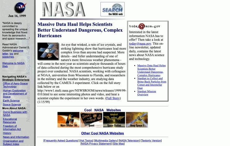Recreated Home page